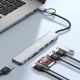 3. Wozinsky WAH-81 8-in-1 USB Hub with USB 3.0 SD Card Reader and Audio Output - Gray