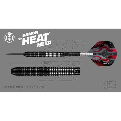 3. Harrows Damon Heta 90% Steeltip darts HS-TNK-000016452