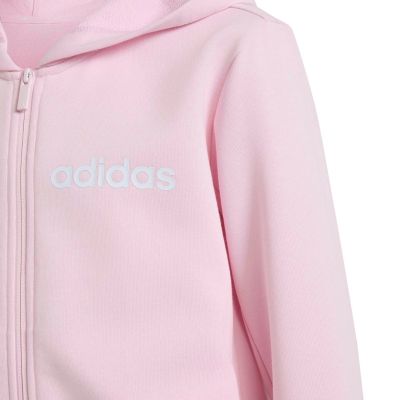 6. Adidas Essentials Kids Tracksuit Pink and Gray KR6711