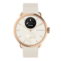 Withings ScanWatch 2 Hybrid Watch - Stainless Steel - Hybrid Smartwatch with Strap - Fluoroelastomer - Wrist Size: 146-211mm - Solid Color - Bluetooth - 34.6g - Sand