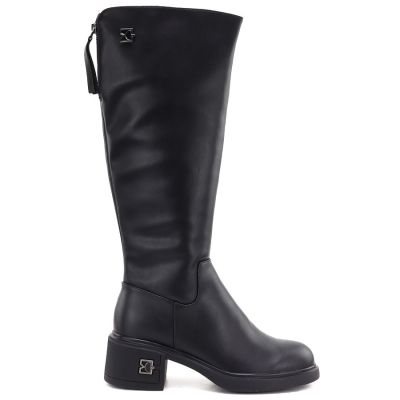 2. Women's leather ankle boots, black, Vinceza FIO27-67056