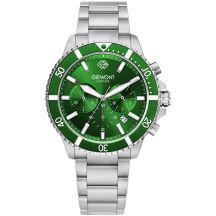 Men's Watch Giewont Chronograph Sapphire Silver Green GW3970-B8