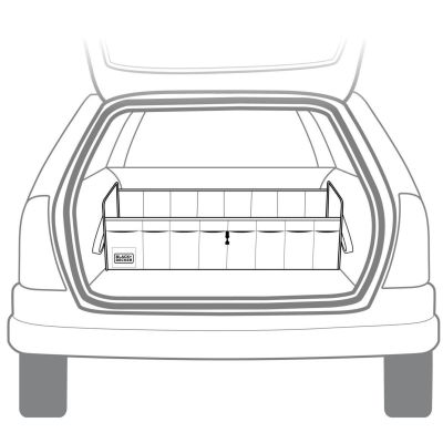 2. ORGANIZER STORAGE BOX 4 COMPARTMENTS FOLDABLE 110X30X30cm BLACK + DECKER