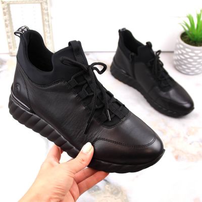 2. Rieker W RKR611B leather shoes black