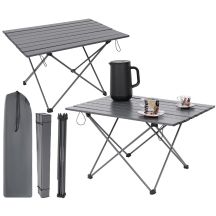 FOLDING TABLE 68x46x40CM GREY ALUMINUM IN A COVER