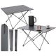 FOLDING TABLE 68x46x40CM GREY ALUMINUM IN A COVER