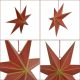 21. DECORATIVE HANGING PAPER STAR FSC 14x45CM RED 7 ARMS MICA