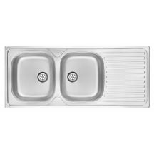 2-bowl steel sink with drainer ZEU 0210 5908212005590