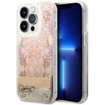 Guess Paisley Liquid Glitter case for iPhone 14 Pro - gold