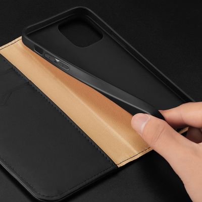 23. Dux Ducis Hivo Leather Flip Cover Genuine Leather Wallet for Cards and Documents iPhone 14 Pro Brown