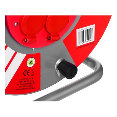 4. 25M VERTEX 3x2.5mm PB25METAL black electric extension cable reel