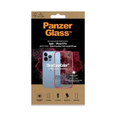 7. PanzerGlass ClearCase antibacterial Military Grade certified case for iPhone 13 Pro - transparent pink
