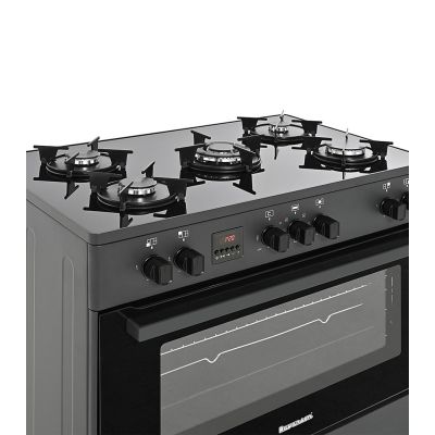 4. Ravanson KWGE-K90 GLASS black gas-electric cooker