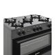 4. Ravanson KWGE-K90 GLASS black gas-electric cooker