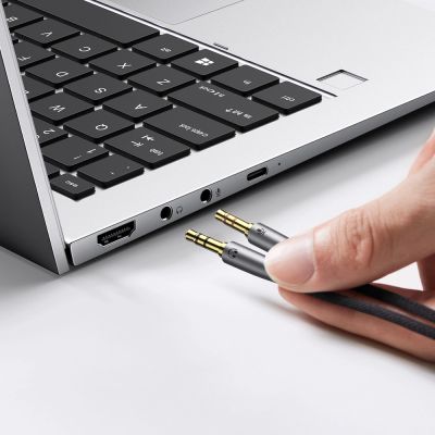 2. Ugreen AUX splitter cable 3.5 mm mini jack (female) - 2x 3.5 mm mini jack (male - microphone and headphones) silver (AV193 50255)