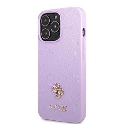 2. Guess GUHCP13XPS4MU iPhone 13 Pro Max 6.7" purple/purple hardcase Saffiano 4G Small Metal Logo