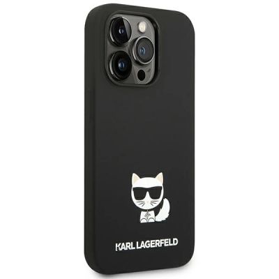 4. Karl Lagerfeld KLHCP14LSLCTBK iPhone 14 Pro 6.1 "hardcase black / black Silicone Choupette Body