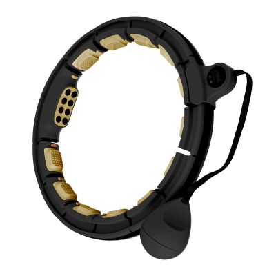 HHM13 NEW HULA HOP BLACK/GOLD WITH MAGNETS AND WEIGHT + HMS COUNTER