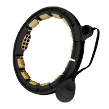 HHM13 NEW HULA HOP BLACK/GOLD WITH MAGNETS AND WEIGHT + HMS COUNTER