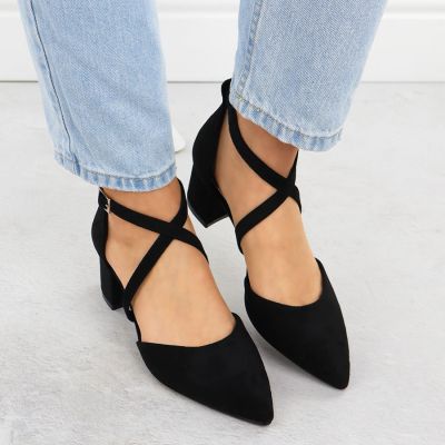 4. Sergio Leone SK-830 women's black block heel sandals