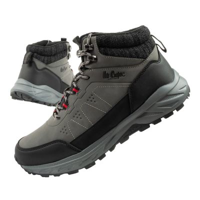 Lee Cooper men's winter hiking boots, insulated, ankle boots, gray
