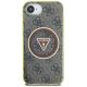 3. Guess IML Metal Glitter 4G Circle Triangle MagSafe case for iPhone 16e - brown