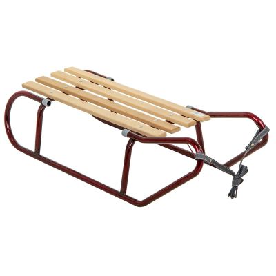7. METAL SLEDGE FOR 2 PEOPLE, BURGUNDY