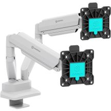 ONKRON G160 Desk mount for two monitors 13" - 32" black and white