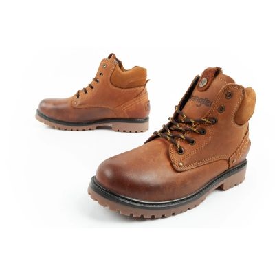 8. Wrangler Yuma men's boots, Chelsea boots, elegant leather, brown, white