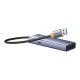 6. Baseus UltraJoy Series USB-A hub 4xUSB-A 3.0 1xUSB-C 5V - gray