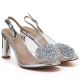 4. Transparent Heeled Sandals, Silver D&A MR62-9077