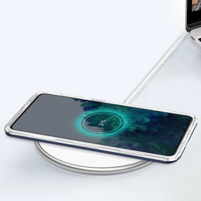 7. Clear 3in1 case for Samsung Galaxy S23 silicone cover with frame blue