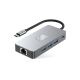2. Tech-Protect HB05 HUB 9in1 USB-C + USB2.0 + USB3.0 + HDMI 4K 60HZ + SD / TF + PD100W + RJ45 adapter - gray