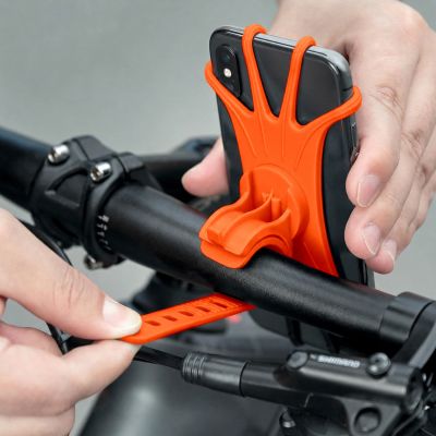 5. Rockbros LF436 Handlebar Clamp Phone Holder - Orange