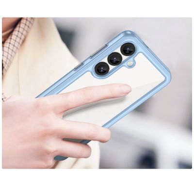 5. Outer Space Case with Gel Frame for Samsung Galaxy S25 - Blue