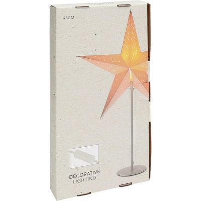 16. DECORATIVE ADVENT STAR LAMP STANDING LED 45CM WHITE