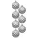 49. DECORATIVE PLASTIC BALL 6CM SET 35 PCS SILVER