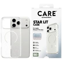 CARE by PanzerGlass Flagship Urban Explorer Case w. White MagSafe for iPhone 17 Pro Max - Clear Glitter
