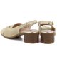 4. Comfortable gold women's sandals with a block heel M.Daszyński SA262-3