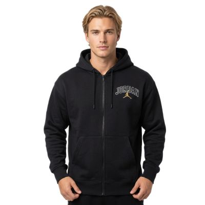 4. Air Jordan Brooklyn Fleece Full-Zip Hoodie Black - IB7908-011