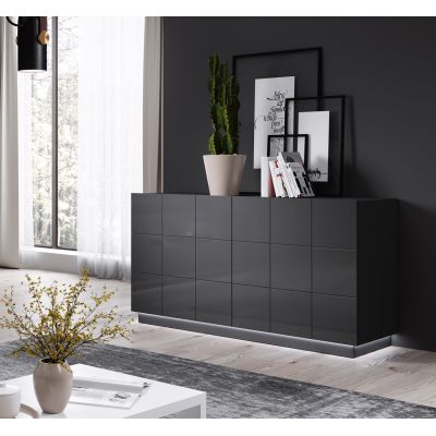 5. 2D REJA chest of drawers graphite gloss/graphite gloss