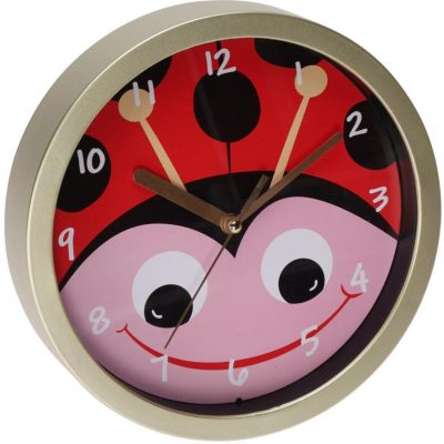 4. KIDS ANIMAL WALL CLOCK 20 CM LADYBUG