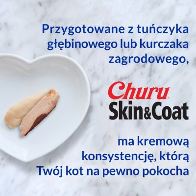 6. INABA Churu Skin&Coat Chicken - cat treat - 4x14 g