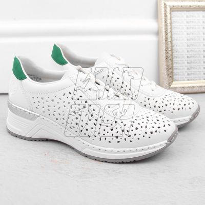 6. Comfortable leather shoes Rieker W RKR692 white