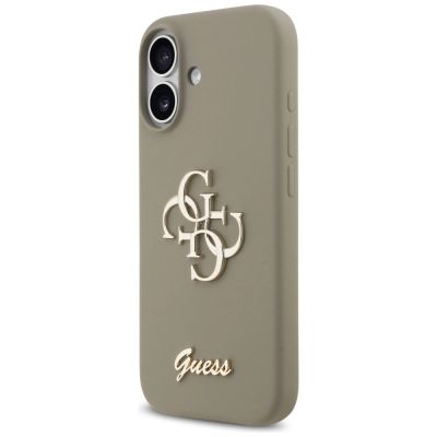 2. Guess Silicone Big 4G Script Case for iPhone 17 - Brown