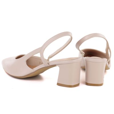 4. Beige Sergio Leone SK472 block heel pumps