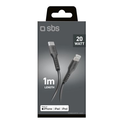 2. SBS TECABLELIGTC1K USB-C - Lightning cable 1m - black
