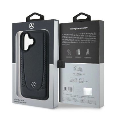 8. Mercedes Leather Urban iPhone 16 Case - Black