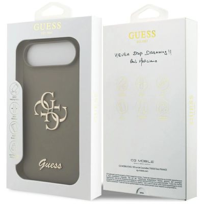 8. Guess Silicone Big 4G Script Case for iPhone Air - Brown