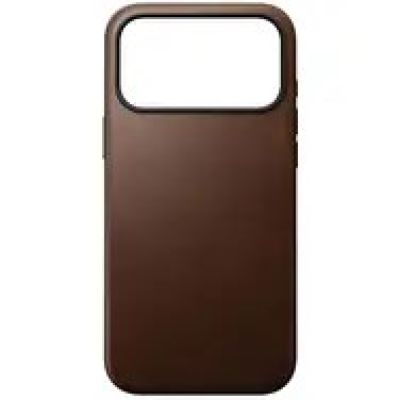 NOMAD Modern Leather Case - MagSafe compatible leather case for iPhone 17 Pro Max (brown)
